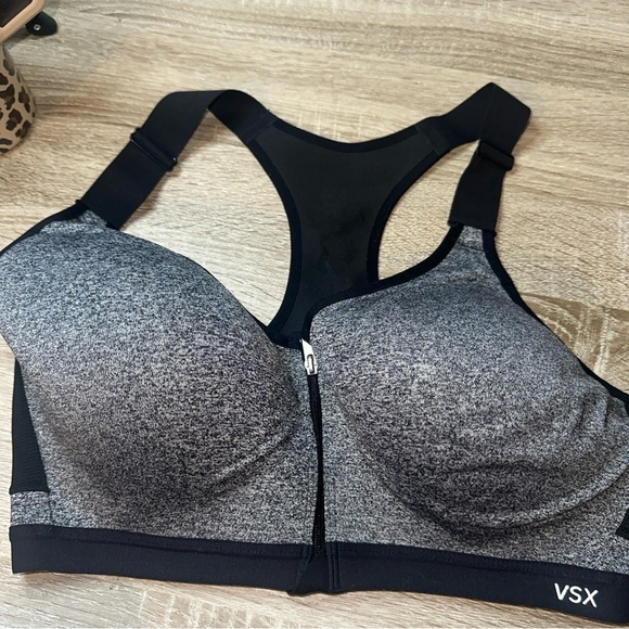 Victoria’s Secret Vsx Sports Bra Size 36DD heathered Grey Color - Picture 5 of 10